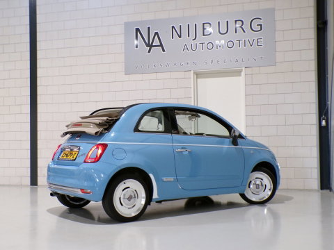 Fiat 500C 0.9 TwinAir Turbo Spiaggina 58 "Origineel NL!" Apple-Carplay Parkeersensoren Navigatie Cruise-control Bluetooth DAB+