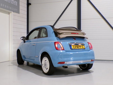 Fiat 500C 0.9 TwinAir Turbo Spiaggina 58 "Origineel NL!" Apple-Carplay Parkeersensoren Navigatie Cruise-control Bluetooth DAB+