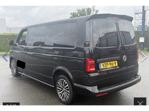 Volkswagen Transporter 2.0 TDI L2H1 28 Bulli Black Edition Virtual, Adaptieve Cruise, Camera, Carlay, LED, Stoelverwarming, Leder, 150pk, Automaat, Uniek!