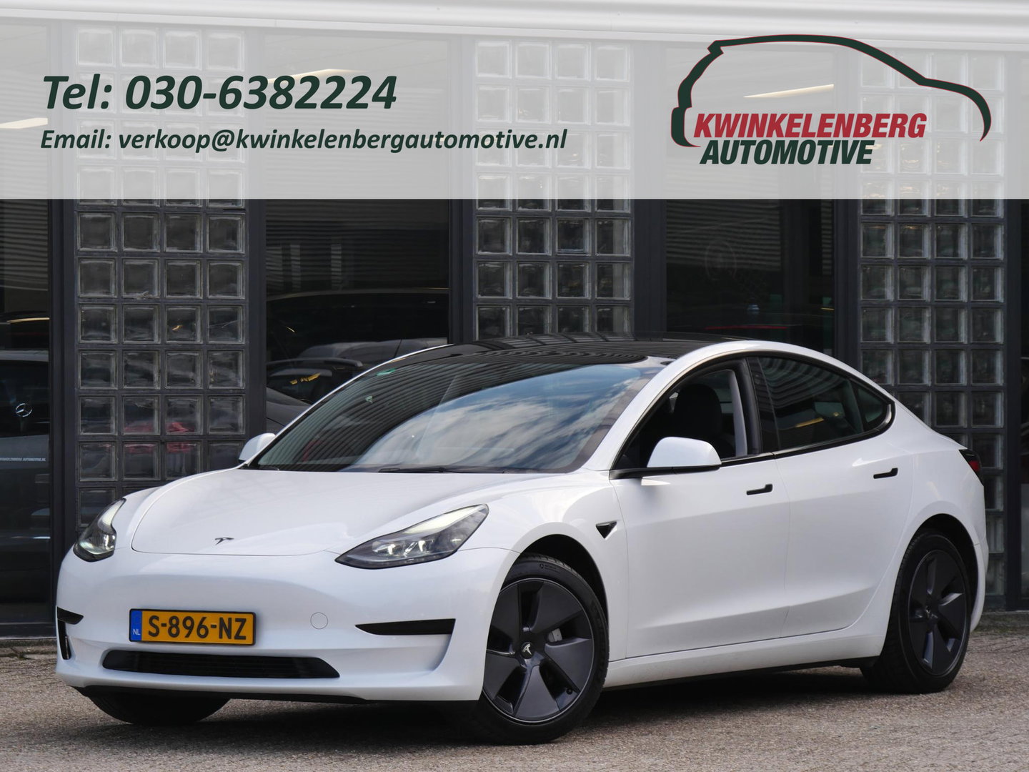 Tesla Model 3 RWD 60kWh PLUS/ WARMTEPOMP/ LFP ACCU/ TREKHAAK/ NL-AUTO 1STE EIGENAAR/ SOH 93%