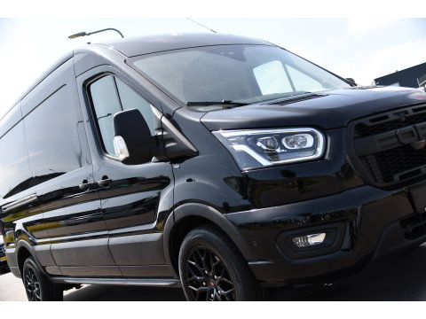 Ford Transit 350 2.0 TDCI L3H2 Limited Black Edition Camera, Cruise, Carplay, 185pk, Xenon, Automaat, Trekhaak, Multimedia, Sensoren, Uniek!