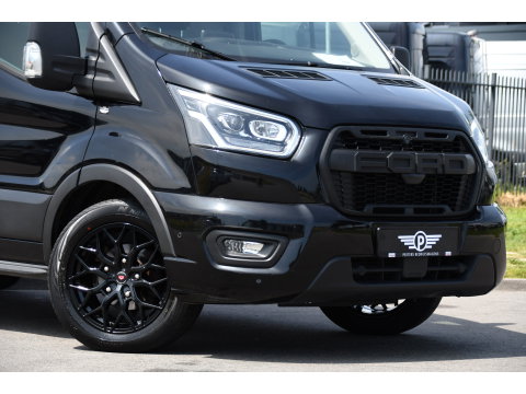 Ford Transit 350 2.0 TDCI L3H2 Limited Black Edition Camera, Cruise, Carplay, 185pk, Xenon, Automaat, Trekhaak, Multimedia, Sensoren, Uniek!