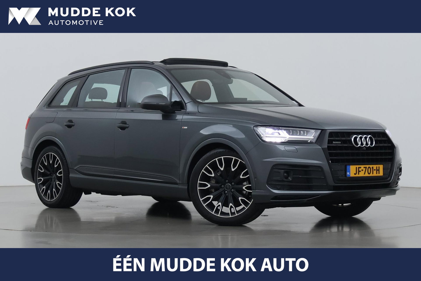 Audi Q7 3.0 TFSI quattro Pro Line + 7p | Luchtvering | Trekhaak | Panoramadak | 360° Camera | B&O Advanced | Head-Up | Nachtzicht | 7-persoons | Soft Close