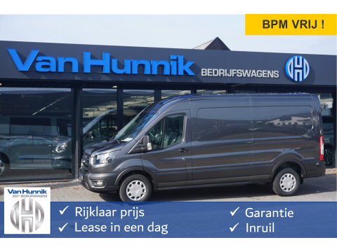 Ford Transit 350L 130PK L3H2 Trend BPM VRIJ!! Clima, 12" Sync 4 scherm Navi, 270° deur, Trekhaak!! NR. 330