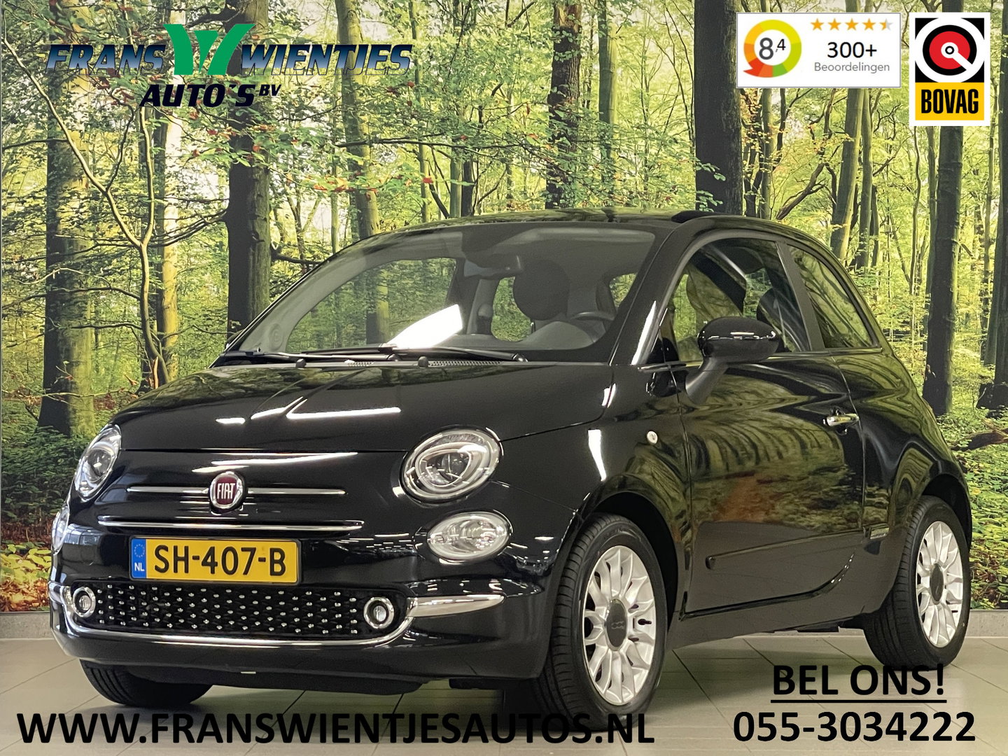 Fiat 500 0.9 TwinAir Turbo Lounge | Bluetooth | Airconditioning | Cruise Control | DAB+ | Panoramadak | Multifunctioneel Stuurwiel |