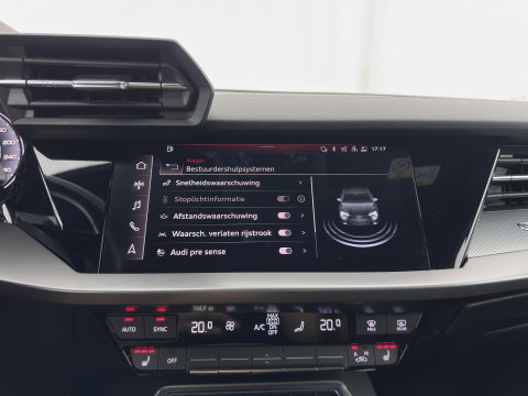 Audi A3 Limousine 35 TFSI S edition (INCL-BTW)  *AUT | 1/2 LEATHER | MATRIX-LED | HEATED-SPORTSEATS | CRUISE | CAMERA | DIGI-COCKPIT | NAVI-FULLMAP | PRIVACY-GLASS | AMBIENT-LIGHT | ECC | PDC | 18''ALU*