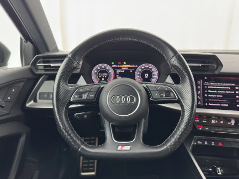Audi A3 Limousine 35 TFSI S edition (INCL-BTW)  *AUT | 1/2 LEATHER | MATRIX-LED | HEATED-SPORTSEATS | CRUISE | CAMERA | DIGI-COCKPIT | NAVI-FULLMAP | PRIVACY-GLASS | AMBIENT-LIGHT | ECC | PDC | 18''ALU*