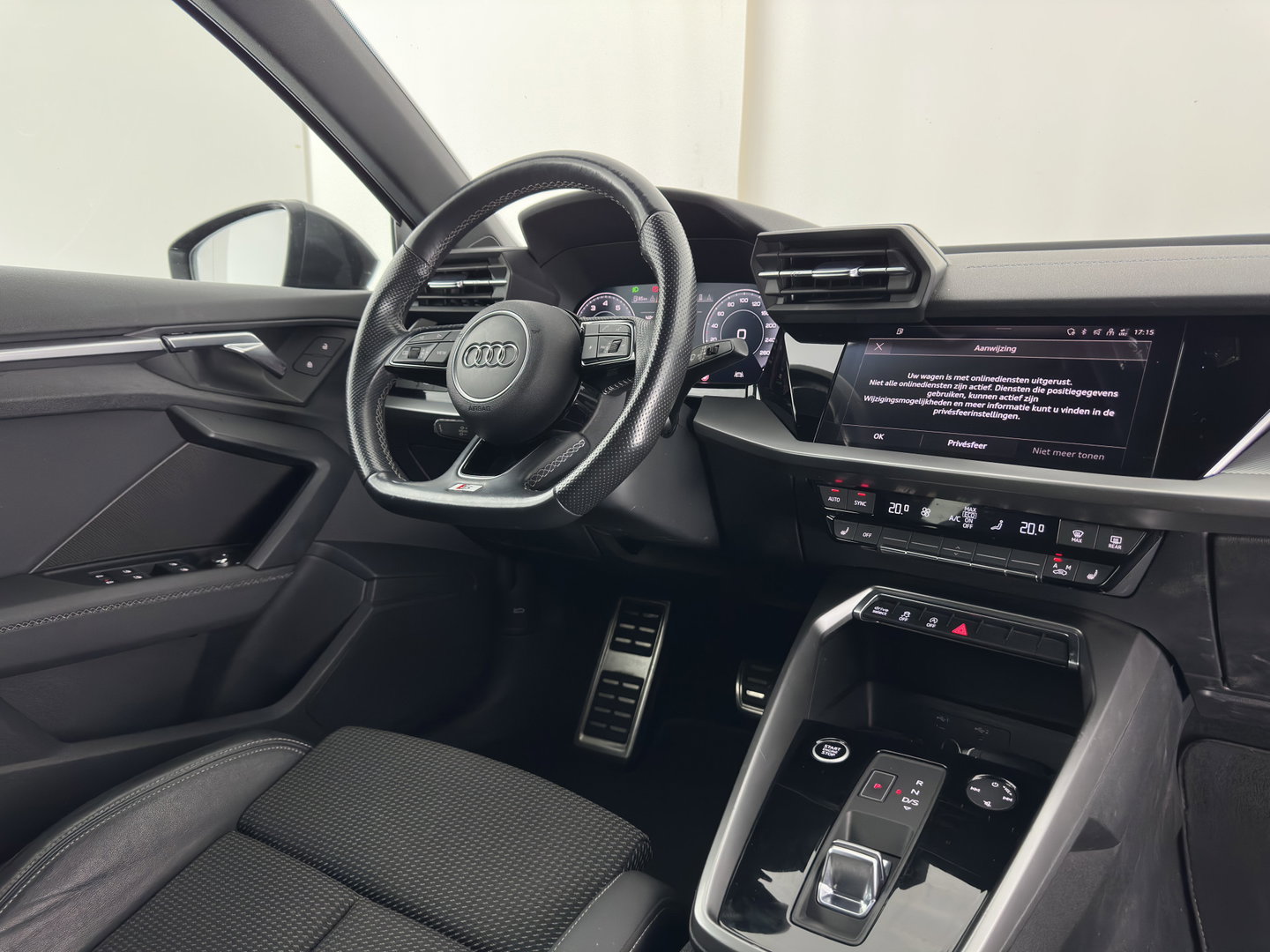 Audi A3 Limousine 35 TFSI S edition (INCL-BTW)  *AUT | 1/2 LEATHER | MATRIX-LED | HEATED-SPORTSEATS | CRUISE | CAMERA | DIGI-COCKPIT | NAVI-FULLMAP | PRIVACY-GLASS | AMBIENT-LIGHT | ECC | PDC | 18''ALU*