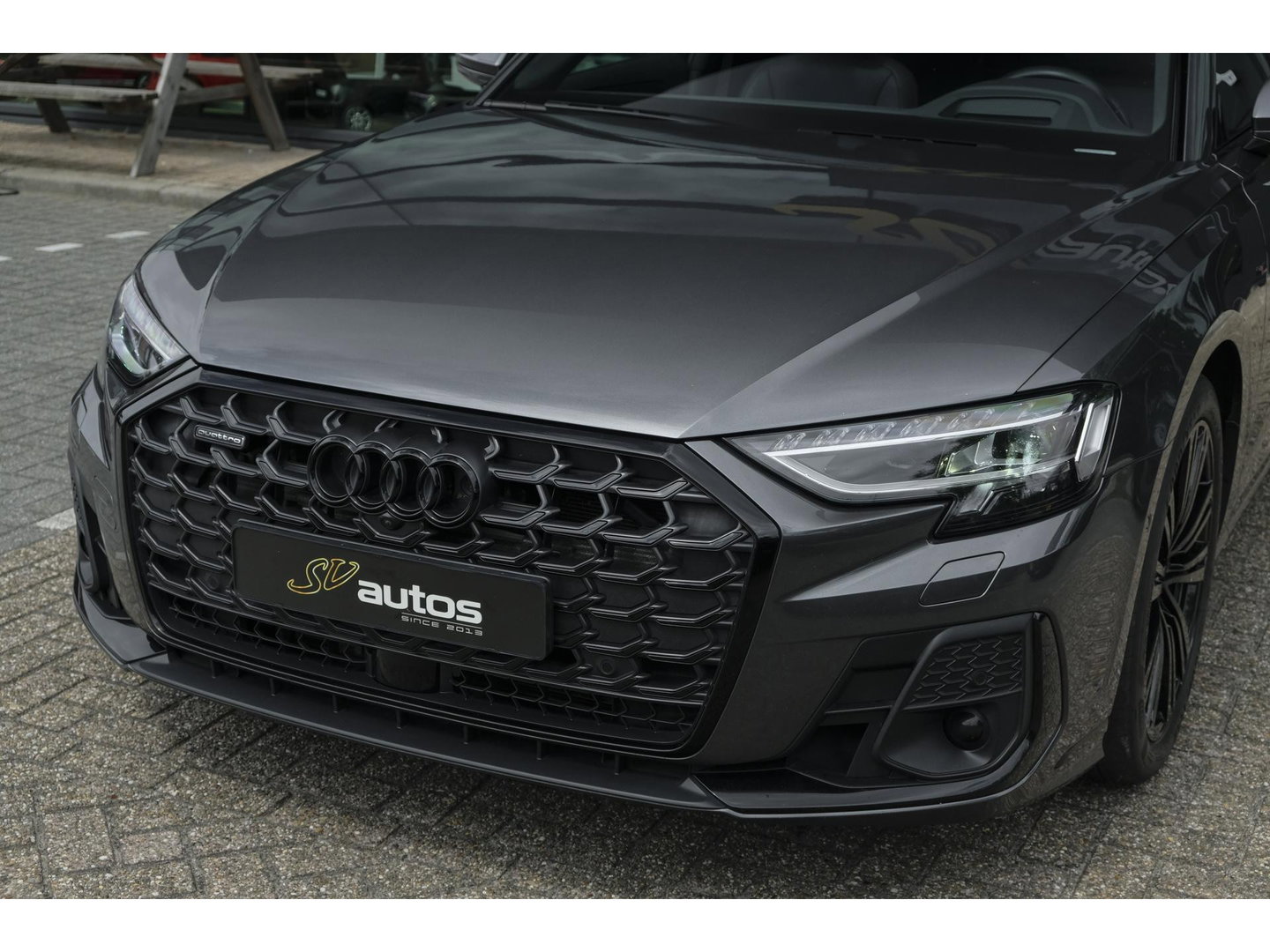 Audi A8 60 TFSIe 462pk S-Line Quattro Panoramdak *BTW* B&O *SOH 100%* 4-Wielsturing RS stoelen Luchtvering Massage Stoelkoeling
