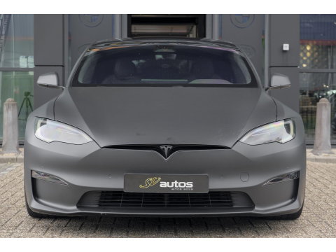 Tesla Model S Plaid 1020pk Yoke stuur FSD *BTW* *SOH 87%* Panoramadak Full Self Drive NLauto 21' LMV