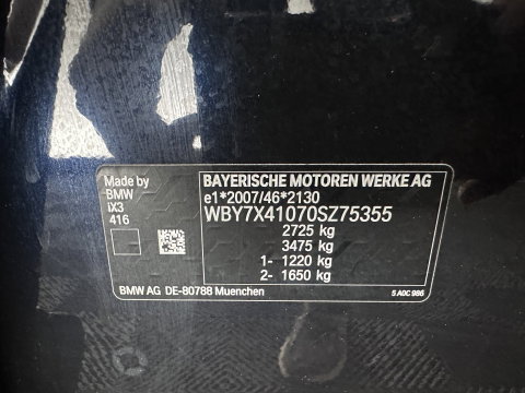 BMW iX3 High Executive 80 kWh (INCL-BTW) *AUT | PANO | LEATHER SPORT | ADAPTIVE-CRUISE | FULL-LED | BLIND-SPOT | MEMORY-PACK | DIGI-COCKPIT | HEATED-COMFORTSEATS | KEYLESS | CAMERA | DAB+ | TOWBAR | 20''ALU*