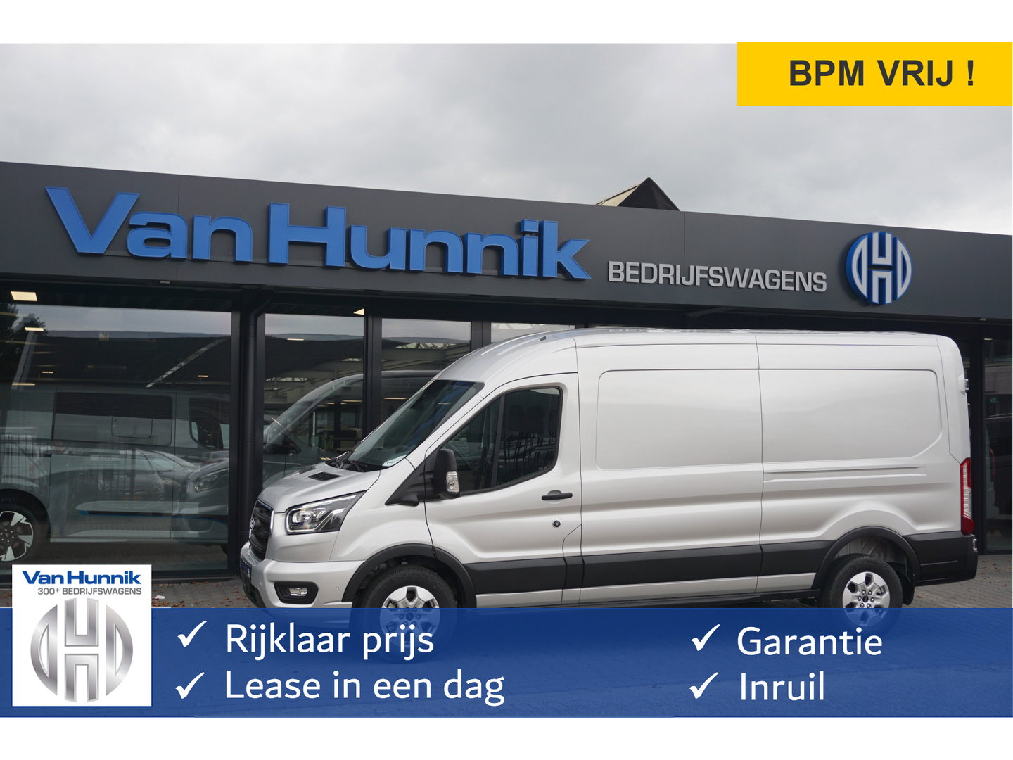 Ford Transit 350L L3H2 Limited AUT-10 RWD 165PK BPM VRIJ 3.5T Trekhaak, Navi, Adap. Cruise, 360° Cam!! NR. A206