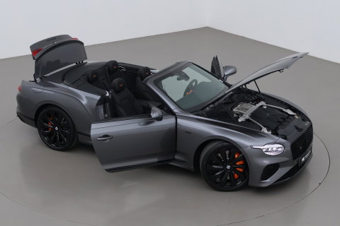 Bentley Continental GT GTC 4.0 V8 Hybrid Black Edition | Touring Specification | Rotating Display | Luchtvering | Massage+Ventilatie | Bang&Olufsen | 22 Inch