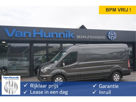 Ford Transit 350L L3H2 Limited AUT-10 RWD 165PK BPM VRIJ 3.5T Trekhaak, Navi, Adap. Cruise, 360° Cam!! NR. A218