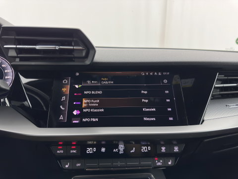 Audi A3 Limousine 35 TFSI S-Line-Edition MHEV (INCL-BTW)  Aut. *LEATHER-FABRIC | MATRIX-LED | HEATED-SPORTSEATS | CRUISE | CAMERA | DIGI-COCKPIT | NAVI-FULLMAP | PRIVACY-GLASS | AMBIENTLIGHT | ECC | PDC | DAB | 18''ALU*