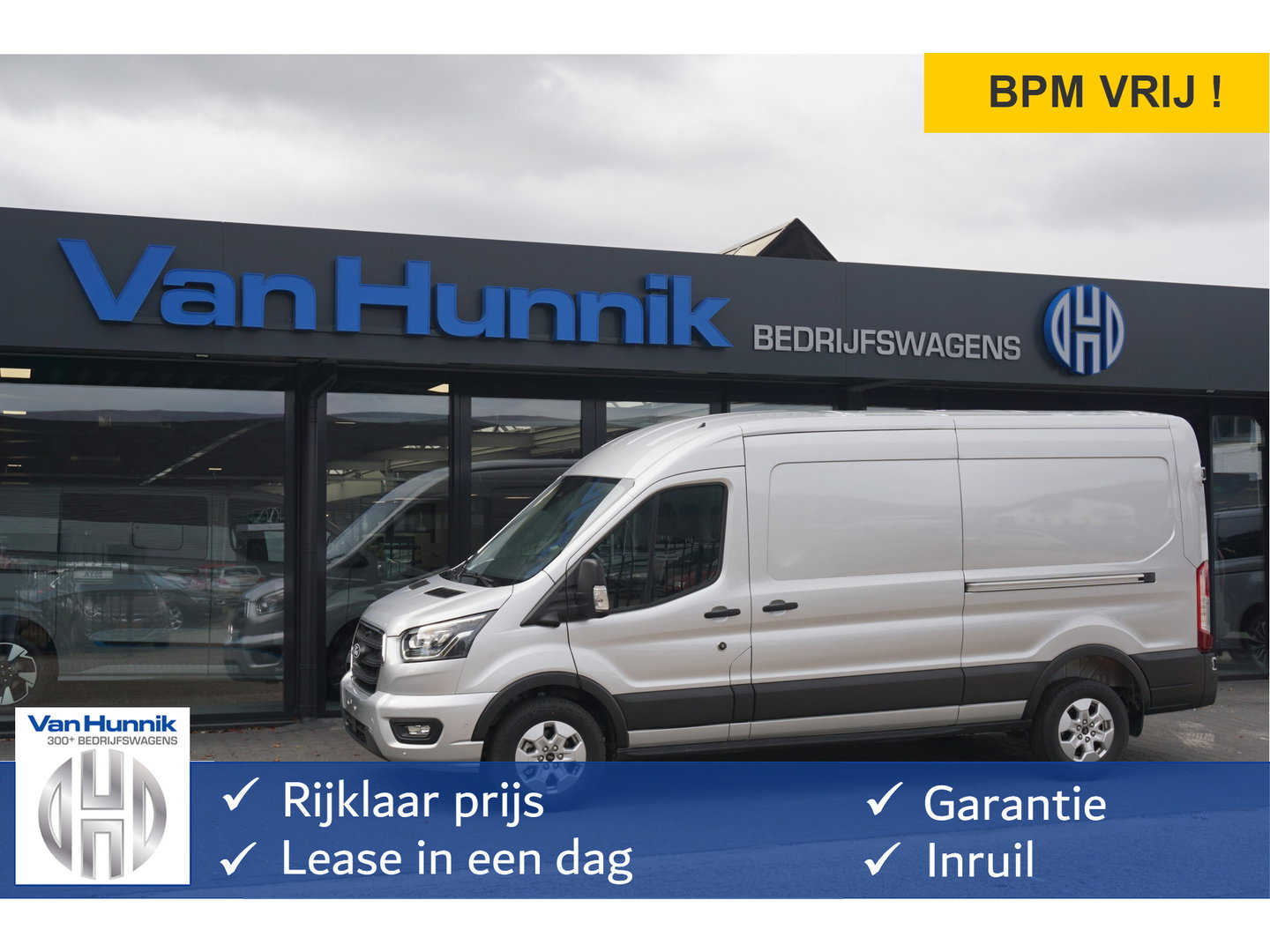 Ford Transit 350L L3H2 Limited AUT-8 165PK BPM VRIJ Navi, Adap. Cruise, 360° Cam, Trekhaak, 2x Schuifdeur!! NR. 259