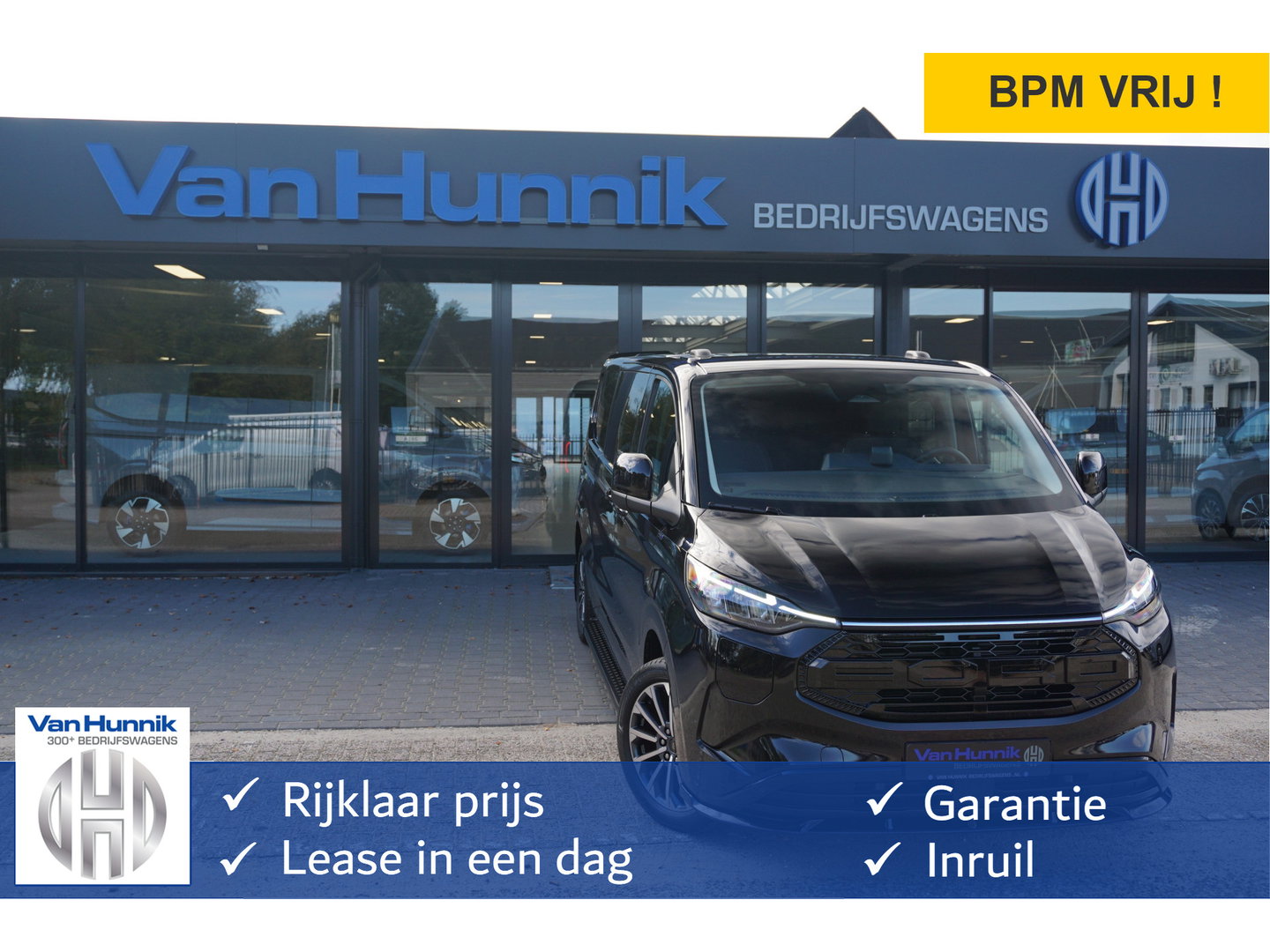 Ford Transit Custom 340L JWR Edition DC Elektrisch 71 kWh / 218 PK Apple CP/ Android A Camera, 19" LM, Cruise, LED NR.