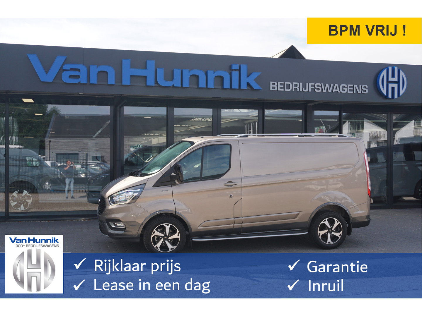 Ford Transit Custom 300S Active 130PK BPM VRIJ!! Airco, Cruise, Apple CP / Android Auto, 17" LM Velg!! NR. 397