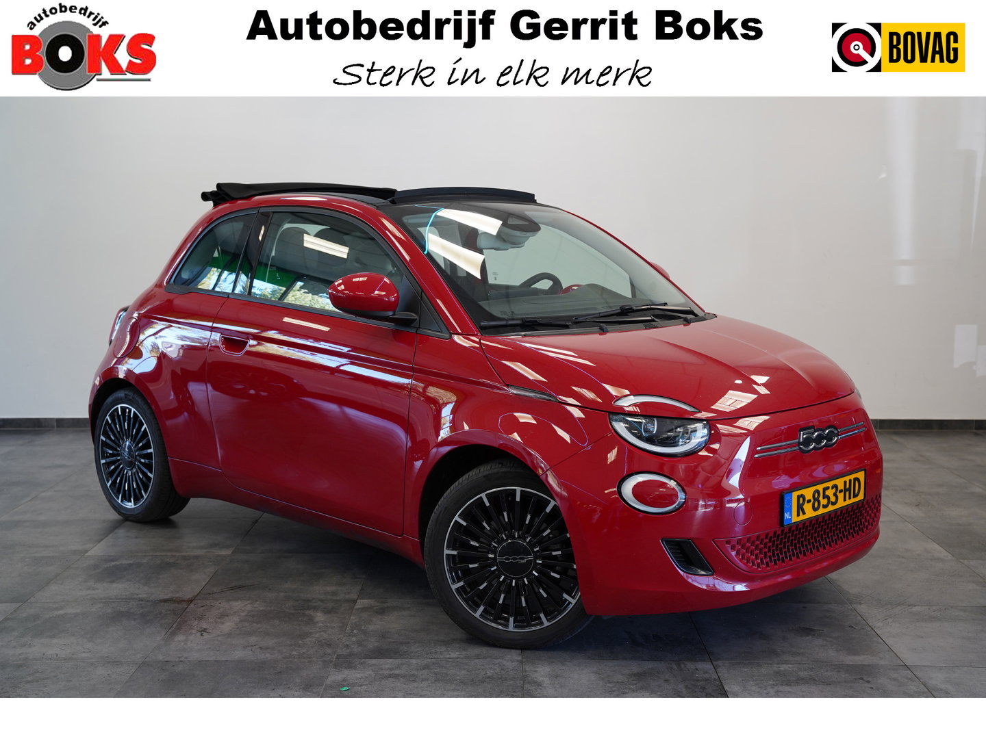 Fiat 500C Icon 42 kWh Cruise/Climate Cabrio ROSSO PASSIONE NAP!