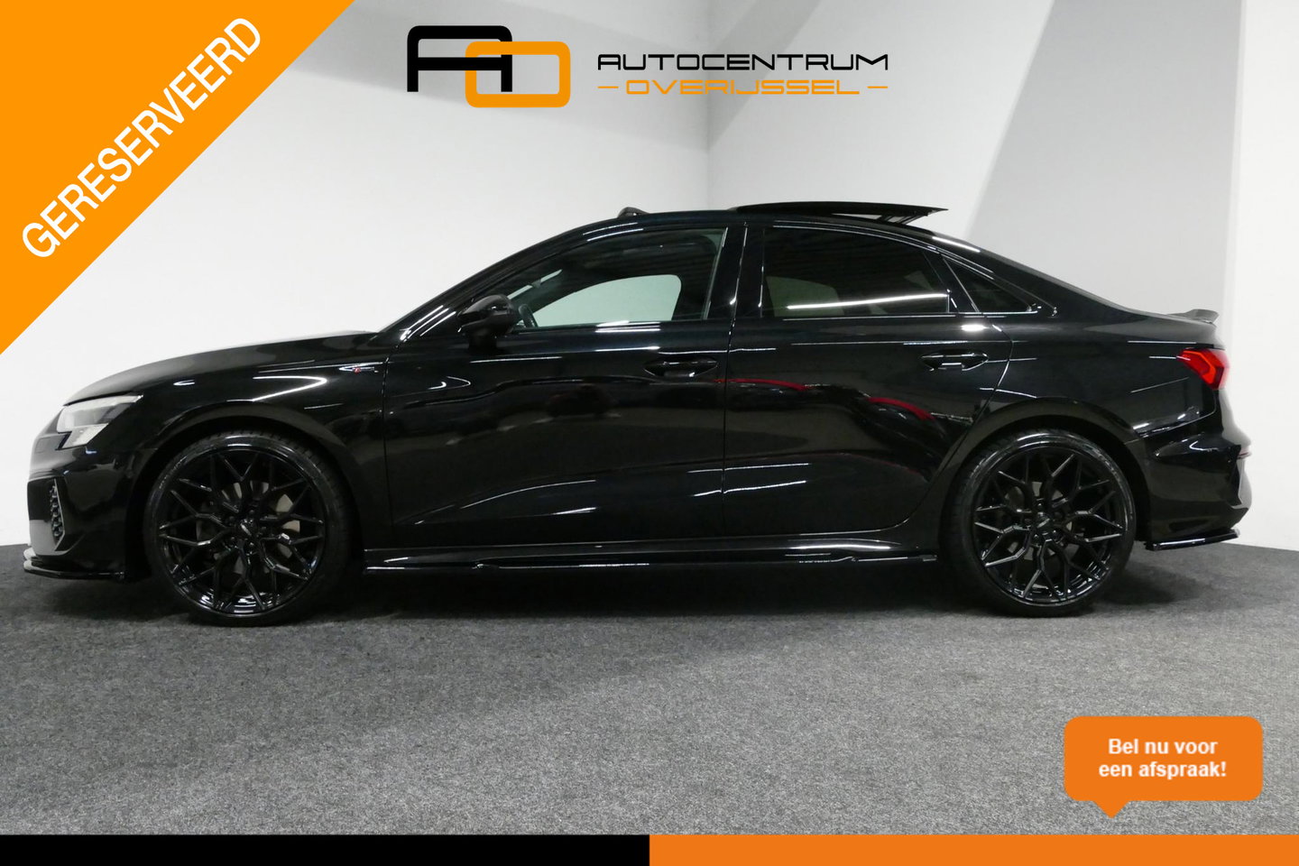 Audi A3 Limousine 35 TDI S Line / S-Line ex- & interieur / Maxton Design Bodykit / Panoramadak / S Sportstoelen / Bang & Olufsen Sound / Matrix LED / Ambienteverlichting / Stoelverwarming / Apple Carplay - Android Auto / 19'' LMV Vossen look / Black Optic pakket 
