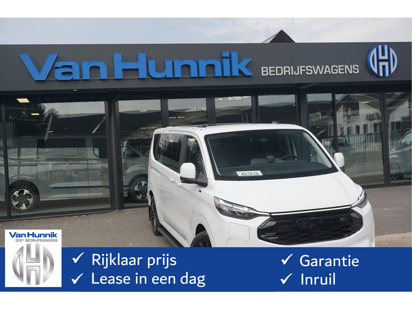 Ford Transit Custom Tourneo 340L 2.5 PHEV 233PK JWR EDITION PRIJS INCL. BPM Leder, 19" LM, B&O, Pano, Elec. Schuifdeur, Trekhaak!! NR. TR19