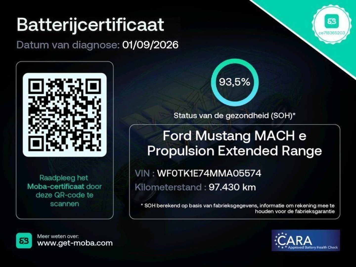 Ford Mustang Mach-E EXTENDED RWD 98kWh/ FULL OPTIONS/ 4 NIEUWE ALL-SEASON BANDEN/ SOH 93%