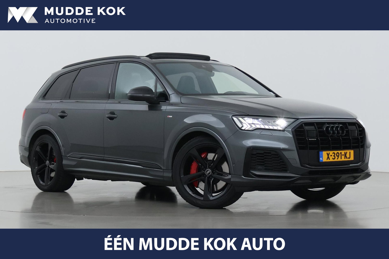 Audi Q7 60 TFSI e quattro Competition | Panoramadak | Luchtvering | Trekhaak | Massage+Ventilatie | Matrix LED | ACC | Camera | 21 Inch