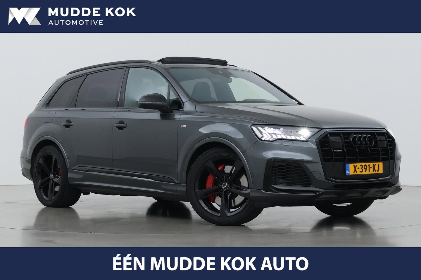 Audi Q7 60 TFSI e quattro Competition | Panoramadak | Luchtvering | Trekhaak | Massage+Ventilatie | Matrix LED | ACC | Camera | 21 Inch