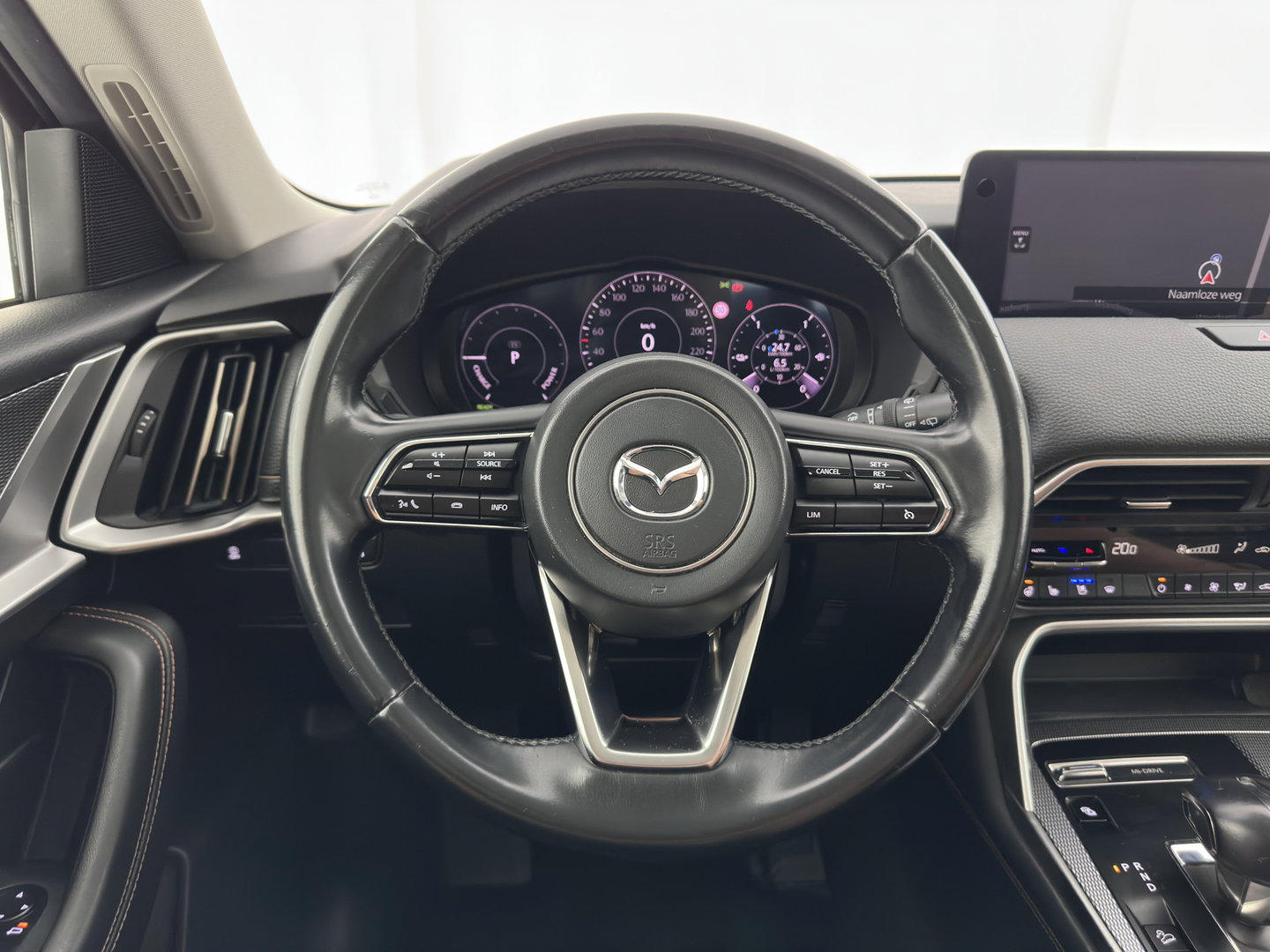 Mazda CX-60 2.5 e-SkyActiv PHEV Exclusive-Line [3-Fase] (Plug-in) (INCL.BTW) Aut. *LEATHER | HEAD-UP | FULL-LED | BLINDSPOT | HEATED/COOLD-COMFORTSEATS | MEMORY-PACK | DIGI-COCKPIT | KEYLESS | DAB | NAVI-FULLMAP | CAMERA | CARPLAY | SHIFTPADDLES*