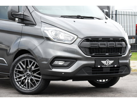 Ford Transit Custom 300 2.0 TDCI L2H1 DC Raptor Edition Limited Camera, Cruise, Carplay, 130pk, Automaat, Sensoren, Multimedia, 2 x Schuifdeur, UNIEK!