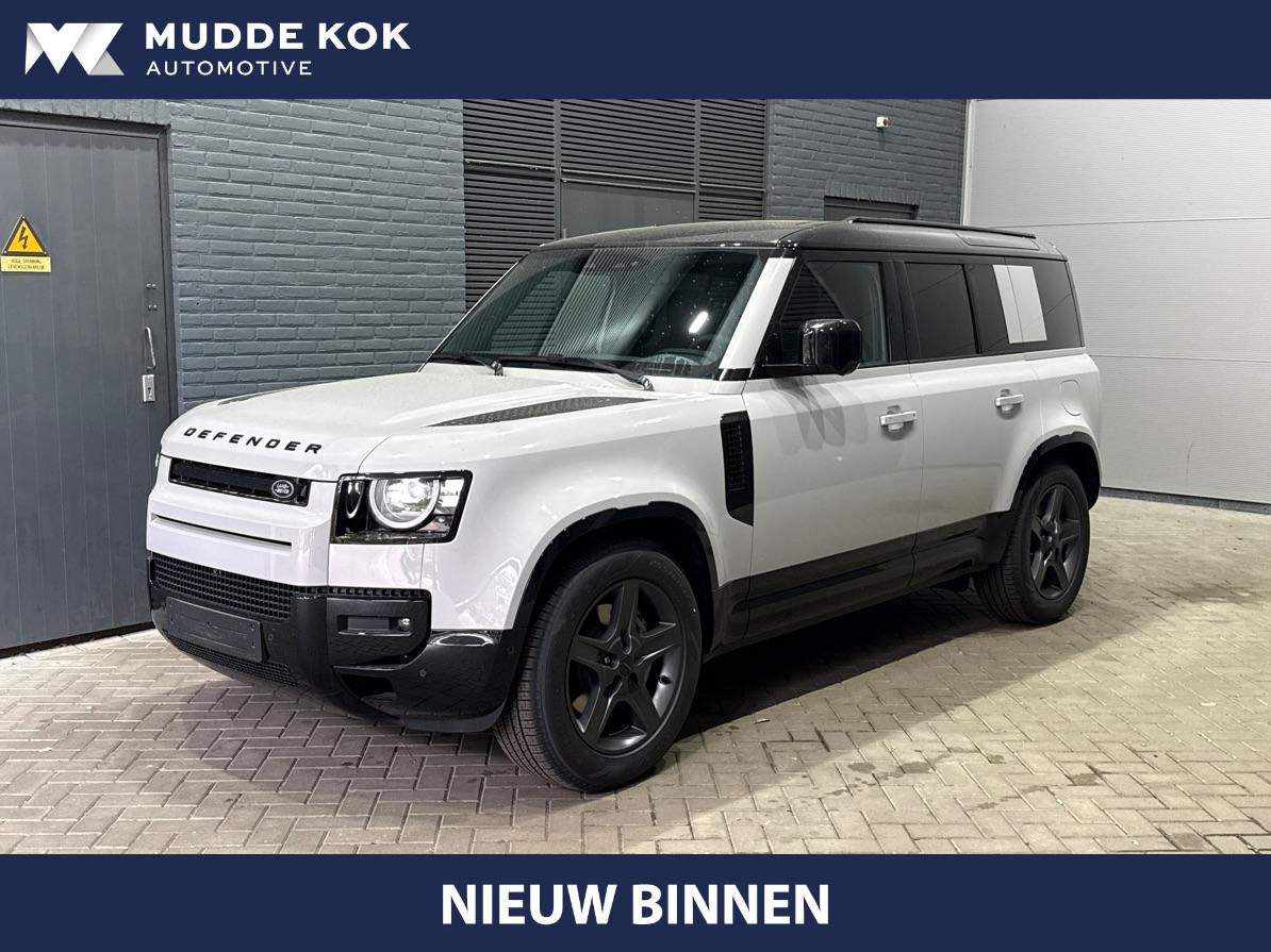 Land Rover Defender 110 P300e X-Dynamic SE | Luchtvering | ClearSight | Black Pack | Panoramadak | Trekhaak | 360° Camera | Koelbox | ACC