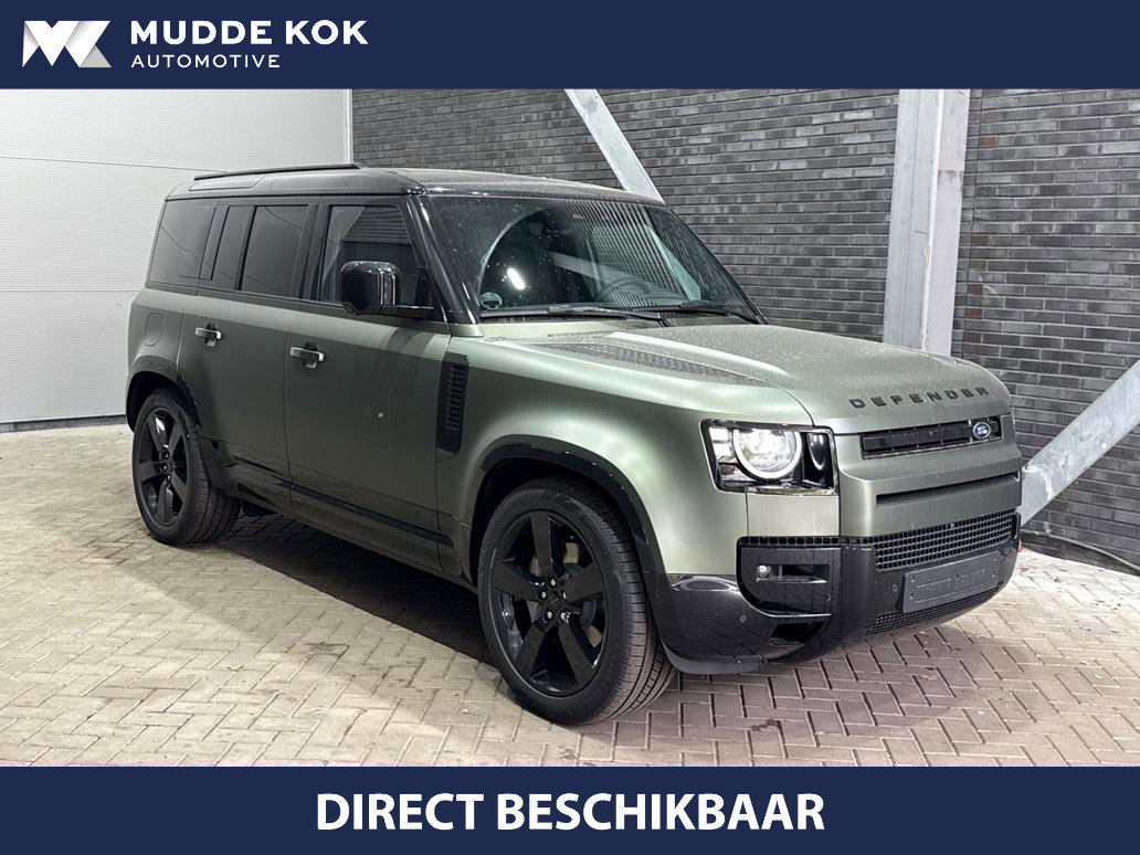 Land Rover Defender 110 P300e X-Dynamic HSE | SATIN | Luchtvering | Panoramadak | Trekhaak | 360° Camera | Meridian Surround | Stoelventilatie | 22 Inch