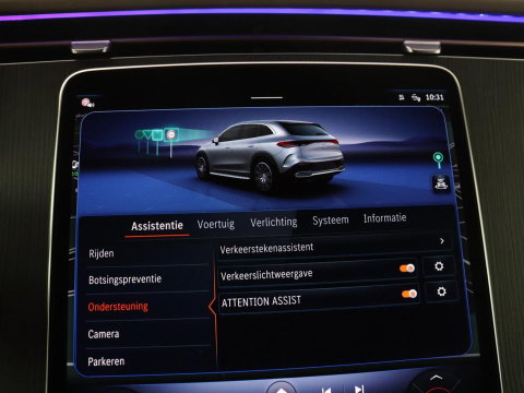 Mercedes-Benz EQE SUV 350 4Matic AMG Line 91 kWh | 97.1% | Panoramadak | Trekhaak | Head up | 360 camera | Adaptive cruise | Stoelkoeling | Memory |