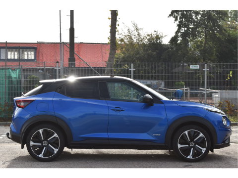 Nissan Juke 1.6 Hybrid N-Design 143 pk Technology Pack Two-Tone | NL-Auto | 1ste eigenaar | BOSE | Keyless | Trekhaak | 360 gr.camera | Full LED