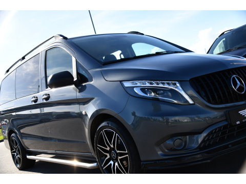 Mercedes-Benz Vito 114 CDI Lang DC AMG Edition Camera, Cruise, LED, 2 x Schuifdeur, Automaat, Trekhaak, NAVI, Uniek!