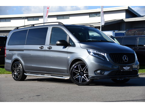 Mercedes-Benz Vito 114 CDI Lang DC AMG Edition Camera, Cruise, LED, 2 x Schuifdeur, Automaat, Trekhaak, NAVI, Uniek!