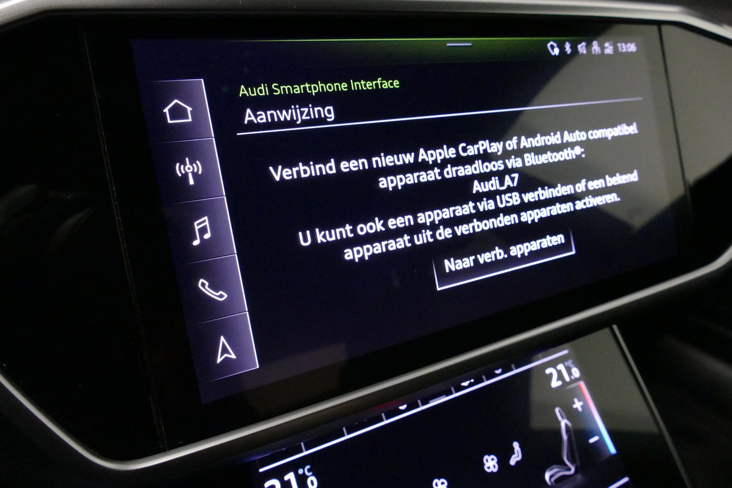 Audi A7 Sportback 50 TFSI e quattro Pro Line S / S Line / Rondomzichtcamera / Stoelverwarming / Apple Carplay - Android Auto / LED koplampen / 4-zone climatronic / Achteruitrijcamera / Grootlichtassistent / 20'' LMV / Adaptive Cruise Control / Sportonderstel