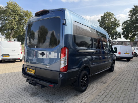 Ford Transit 350 2.0 TDCI 170pk L3H2 DC 5 persoons Trend / vaste prijs rijklaar € 25.950 ex btw / euro 6 / bpm vrij / lease vanaf € 424 / raptor grille / blauw metallic / trekhaak 2500 kg