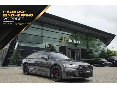 Audi A8 60 TFSIe 462pk S-Line Quattro Panoramdak *BTW* B&O *SOH 100%* 4-Wielsturing RS stoelen Luchtvering Massage Stoelkoeling