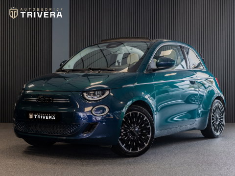 Fiat 500 La Prima cabrio 42 kWh l SoH 95% l AUT.l 360° camera l Stoel verwarming l Leder l CARPLAY l BTW - auto l Dealer onderh.