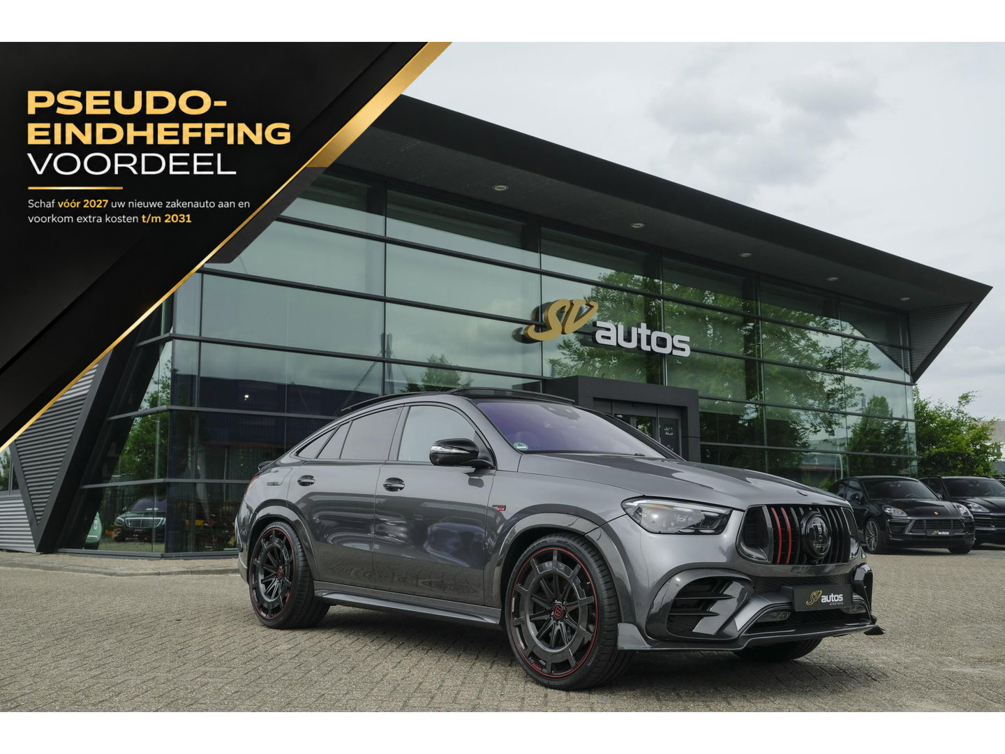 Mercedes-Benz GLE Coupé GLE450d AMG 390pk Brabus Rocket 900 Panoramadak *BTW* Trekhaak Night pakket Widescreen Luchtvering 1e eigenaar! 24" LMV