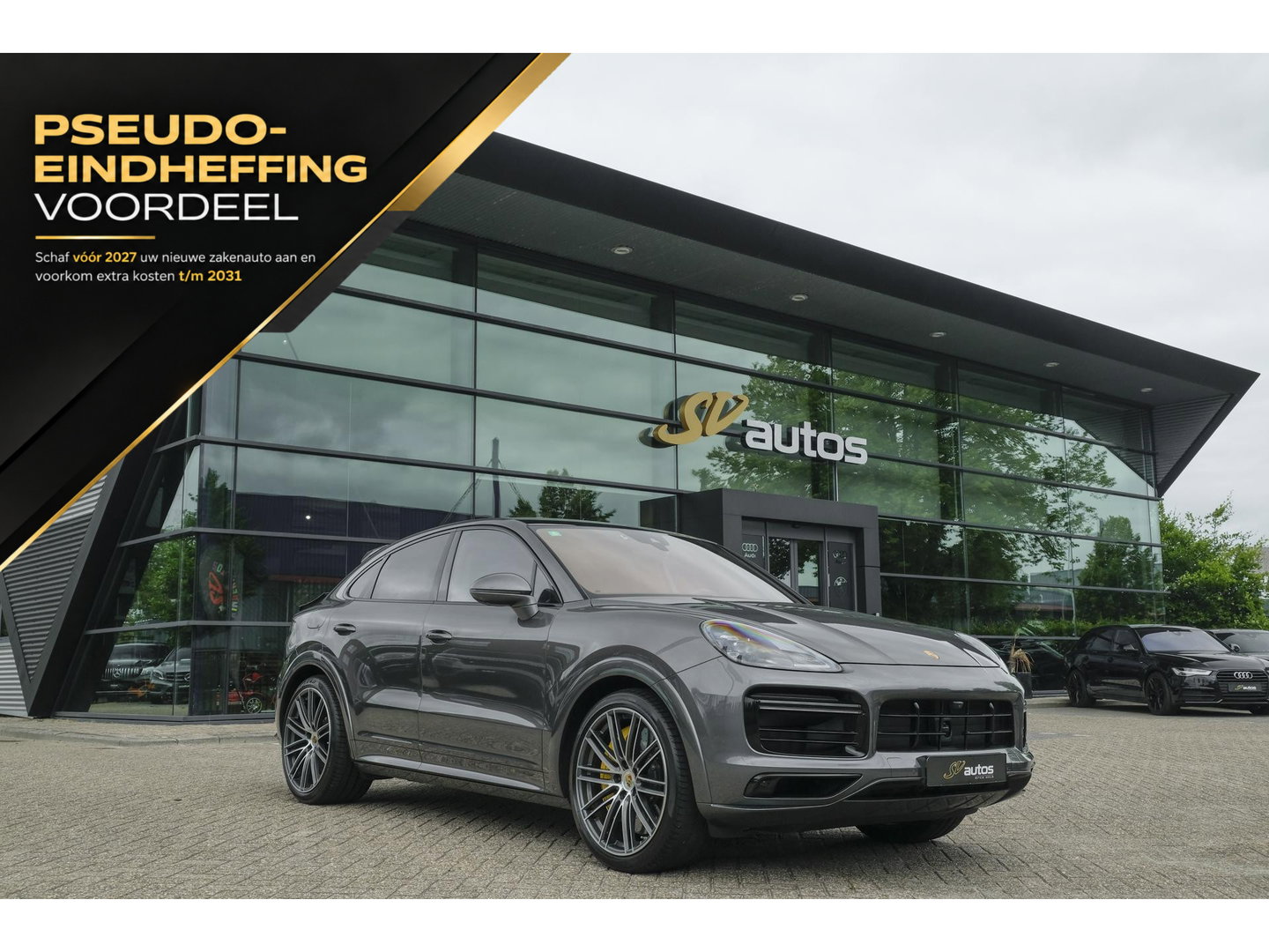 Porsche Cayenne Coupé 4.0 V8 Turbo S 680pk E-Hybrid Panoramadak 4-wielsturing *SOH 94%* Trekhaak PDCC BOMVOL 1e Eigenaar NLauto 22" LMV