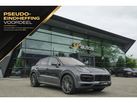 Porsche Cayenne Coupé 4.0 V8 Turbo S 680pk E-Hybrid Panoramadak 4-wielsturing *SOH 94%* Trekhaak PDCC BOMVOL 1e Eigenaar NLauto 22" LMV