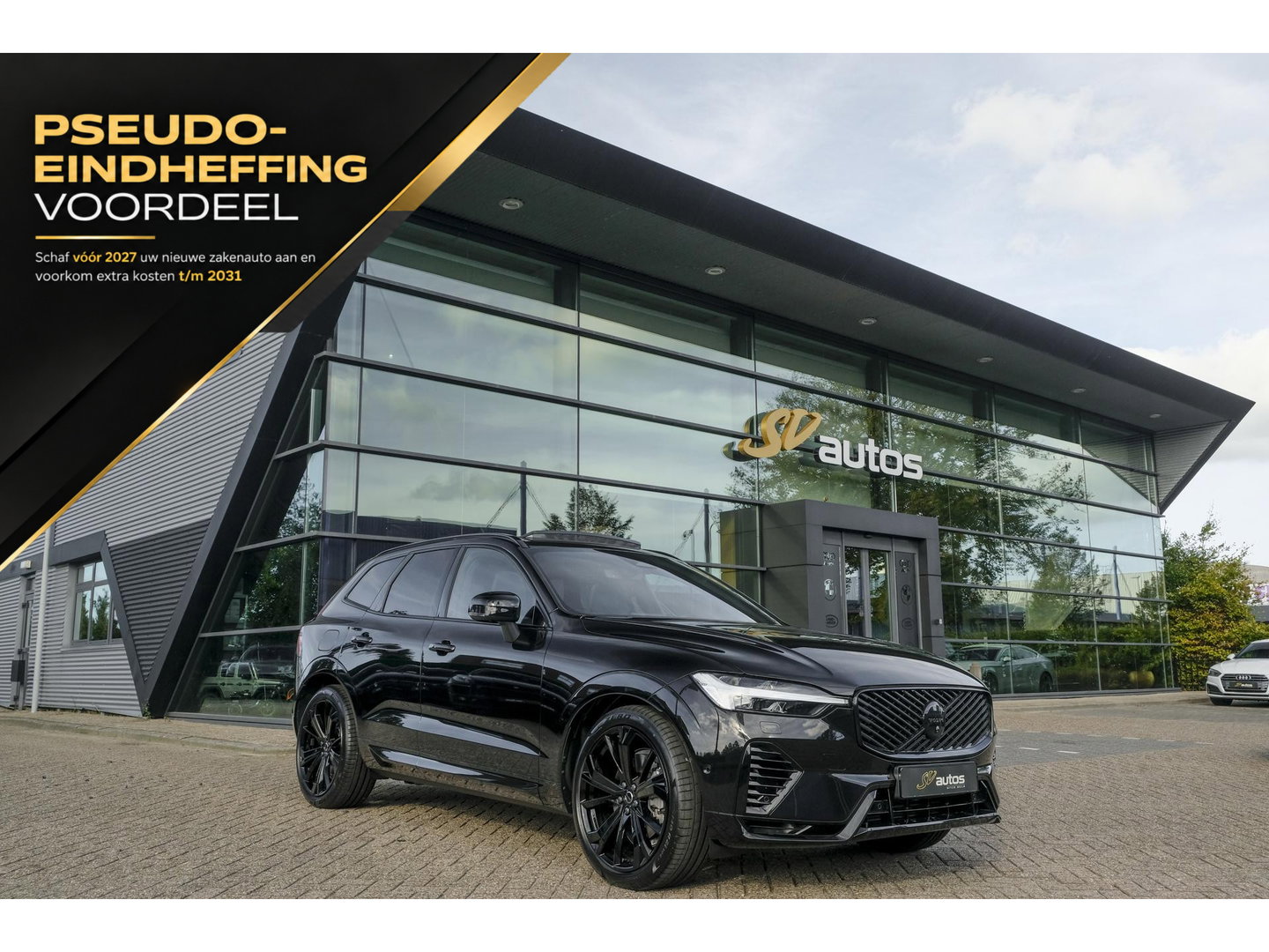 Volvo XC60 2.0 T6 350pk Plus Black Edition Panoramadak Luchtvering *BTW* NIEUW!! 21" LMV BOMVOL!!