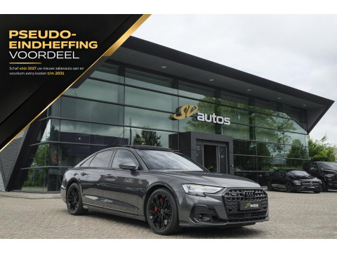 Audi A8 60 TFSIe 462pk S-Line Quattro Panoramdak *BTW* B&O *SOH 100%* 4-Wielsturing RS stoelen Luchtvering Massage Stoelkoeling