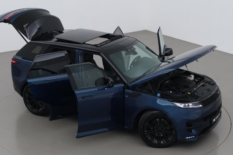 Land Rover Range Rover Sport P460e Dynamic HSE | SV Petrolix Blue | 23 Inch | Meridian Surround | ClearSight | Koelbox | Panoramadak | Trekhaak