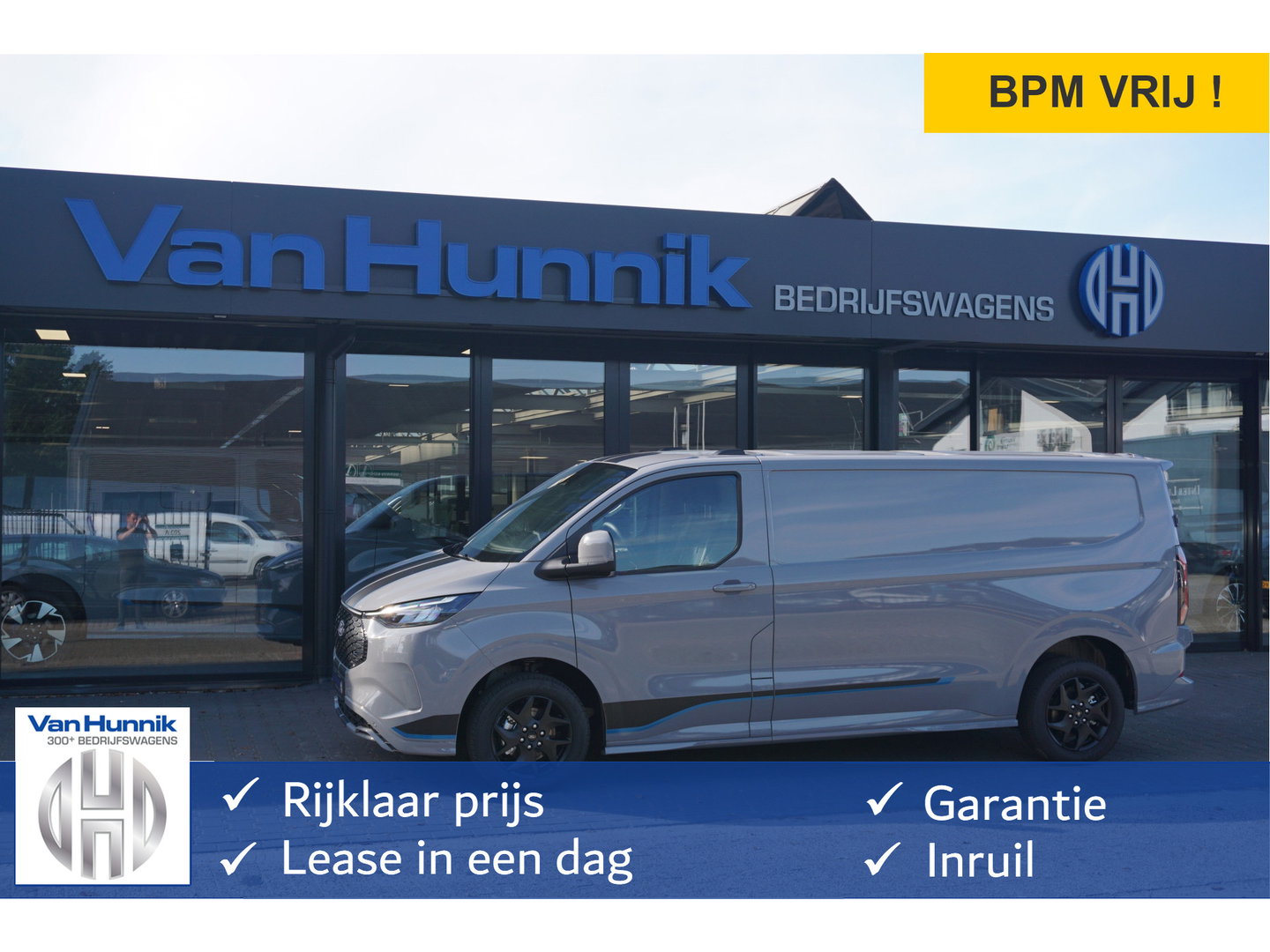 Ford Transit Custom 340L 218PK 71KWH Sport AUT Elektrisch Apple CP/Android A, Cam, 17" LM!! NR. EC52