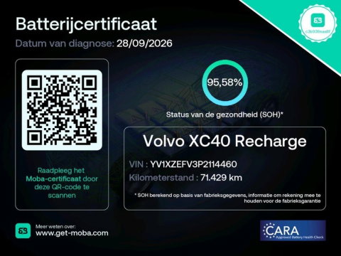Volvo XC40 70kWh PLUS/ TREKHAAK/ ADAPTIVE CRUISE/ BLIS/ ELEKT. KLEP/ SOH 96%