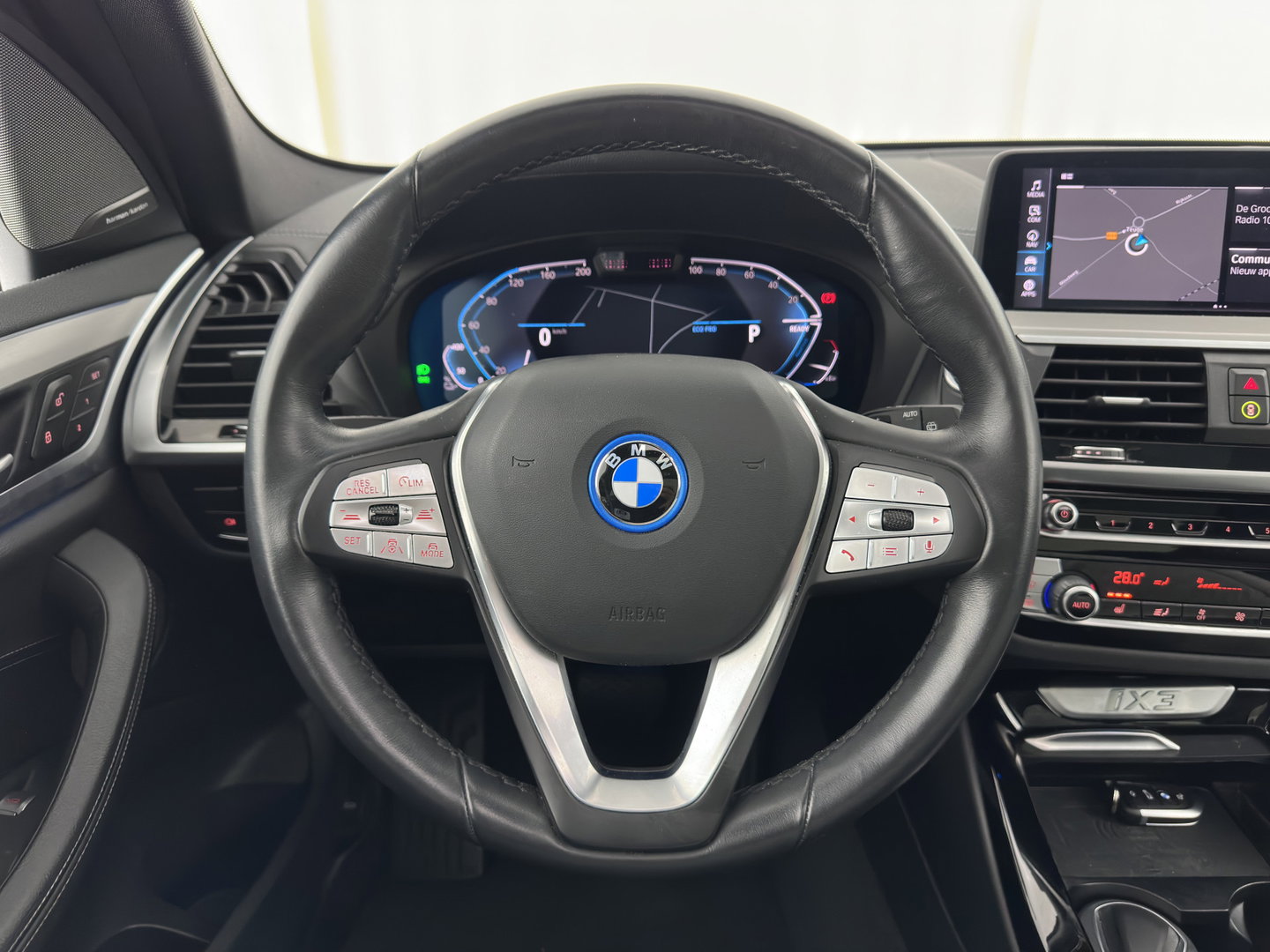 BMW iX3 High Executive 80 kWh [3-Fase-11kW] {SoH-100%} (INCL-BTW) Aut. *PANO | LEATHER | HARMAN/KARDON | ADAPTIVE-CRUISE | FULL-LED | BLINDSPOT | MEMORY-PACK | DIGI-COCKPIT | HEATED-SPORTSEATS | KEYLESS | CAMERA | DAB+ | TOWBAR | HEAD-UP | 20''AL