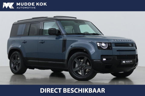 Land Rover Defender 110 P300e X-Dynamic SE | FACELIFT | Luchtvering | ClearSight | Black Pack | Panoramadak | Trekhaak | 360° Camera | Koelbox | ACC